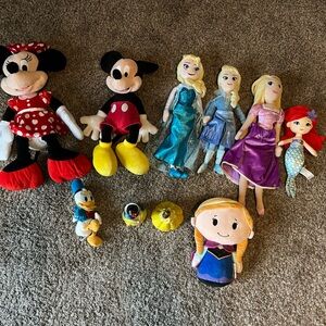 Disney Plush Toy/large figure Collection - Red, Yellow, Blue, Purple